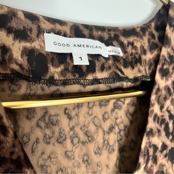 NWT Good American Flowing Faux Wrap Leopard Bodysuit Small - Picture 12 of 12
